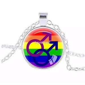 LGBTQ 🏳️‍🌈 Rainbow Pride Pendant Necklace/Rear View Mirror
